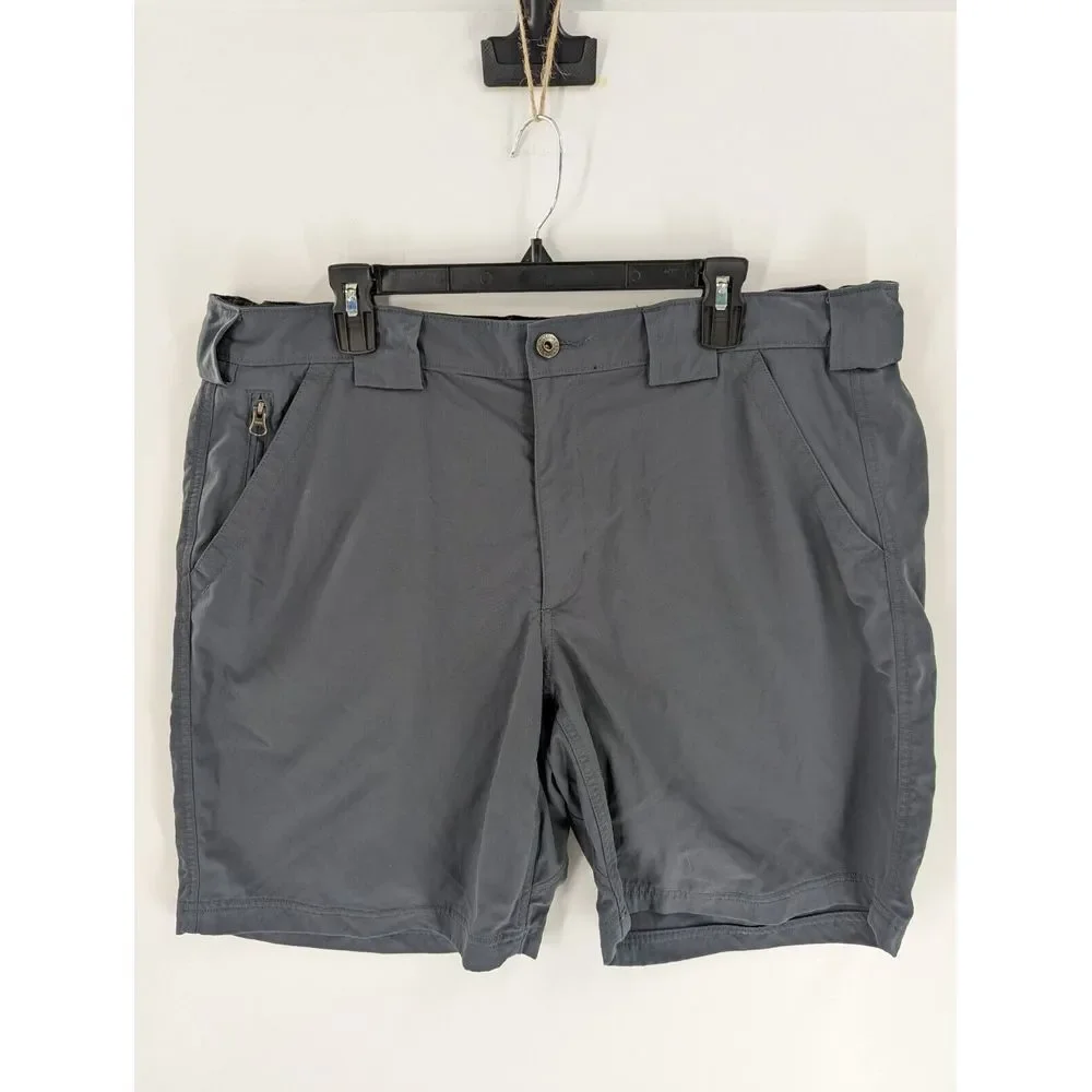 Duluth Trading Men's Dry on the Fly Nylon Blue Gray Hiking Shorts, 2XL, 9
